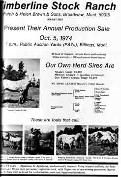 1974 Appaloosa News ad